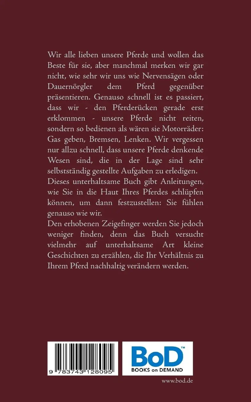 Rückseite: 9783743128095 | Pferde vermenschlichen - aber richtig | Nicola Steiner | Taschenbuch