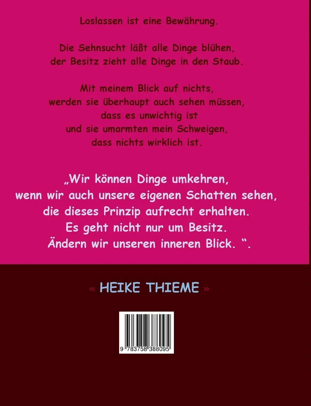 Rückseite: 9783758388095 | "Der Ferne Blick" | Auch Frauen sind keine Engel ! | Heike Thieme