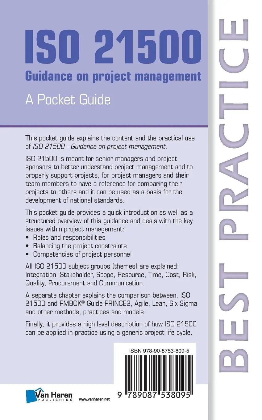 Rückseite: 9789087538095 | ISO 21500 Guidance on project management - A Pocket Guide | Zandhuis