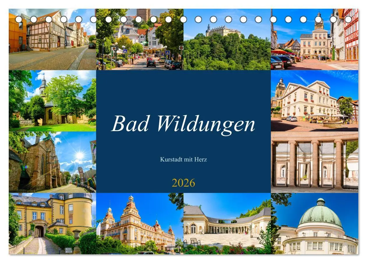 Cover: 9783457868195 | Bad Wildungen, Kurstadt mit Herz (Tischkalender 2026 DIN A5 quer),...