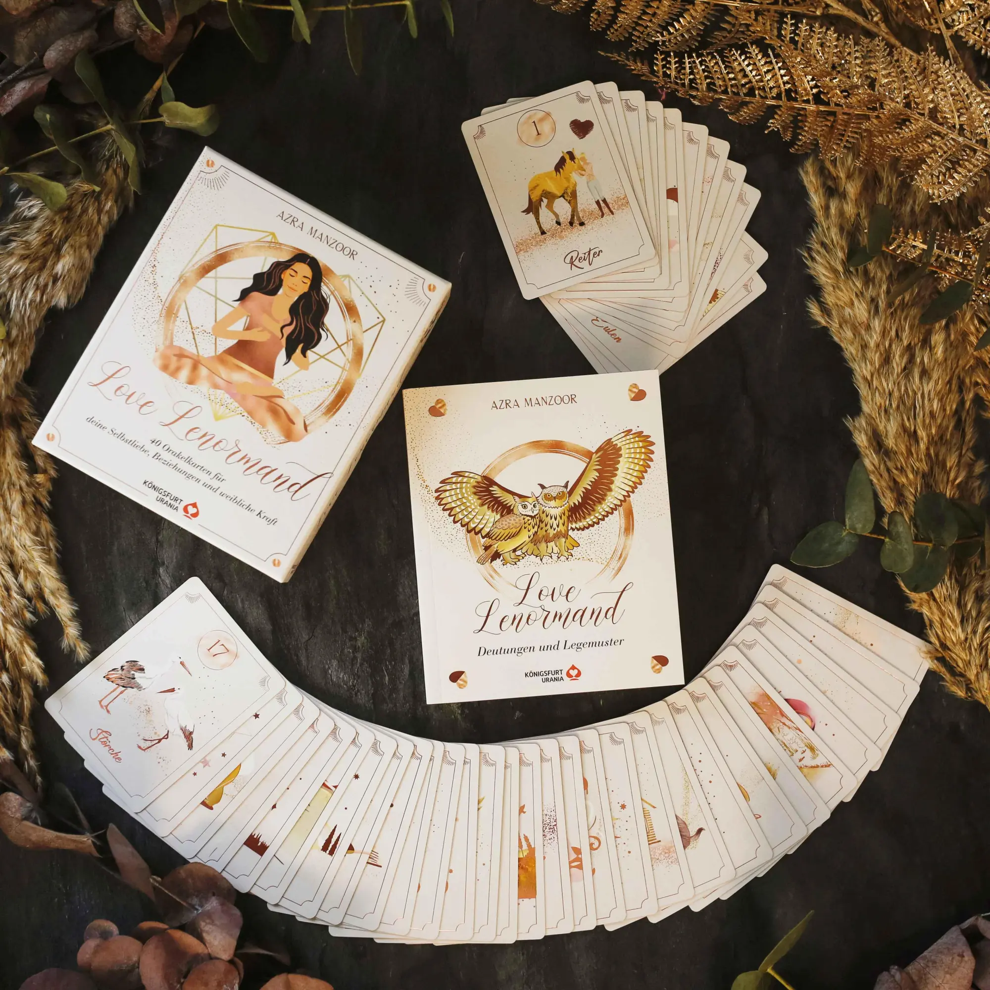 Bild: 9783868268195 | Love Lenormand - 40 Orakelkarten für deine Selbstliebe, Beziehung,...