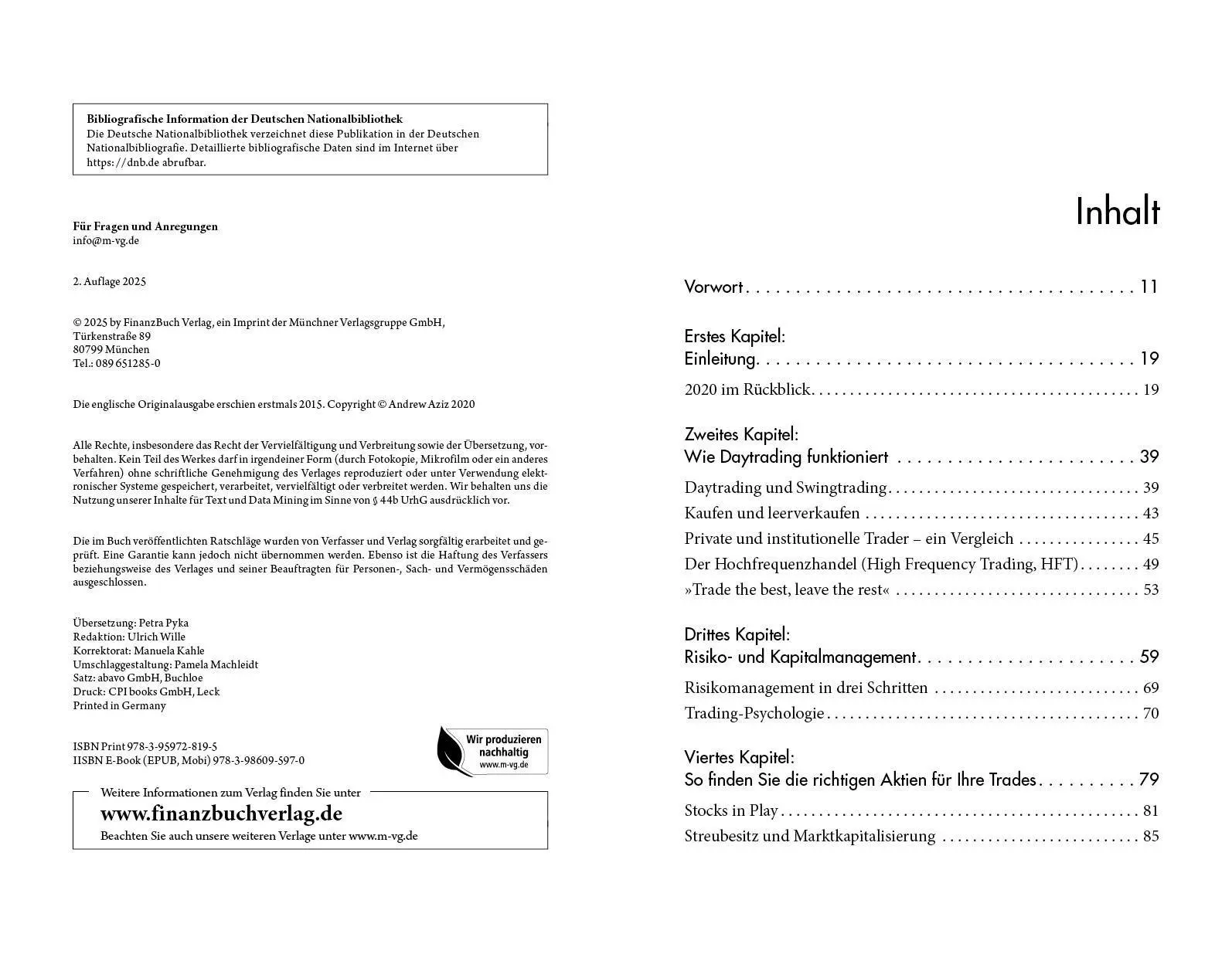 Bild: 9783959728195 | Wie du von Daytrading gut leben kannst | Andrew Aziz | Taschenbuch