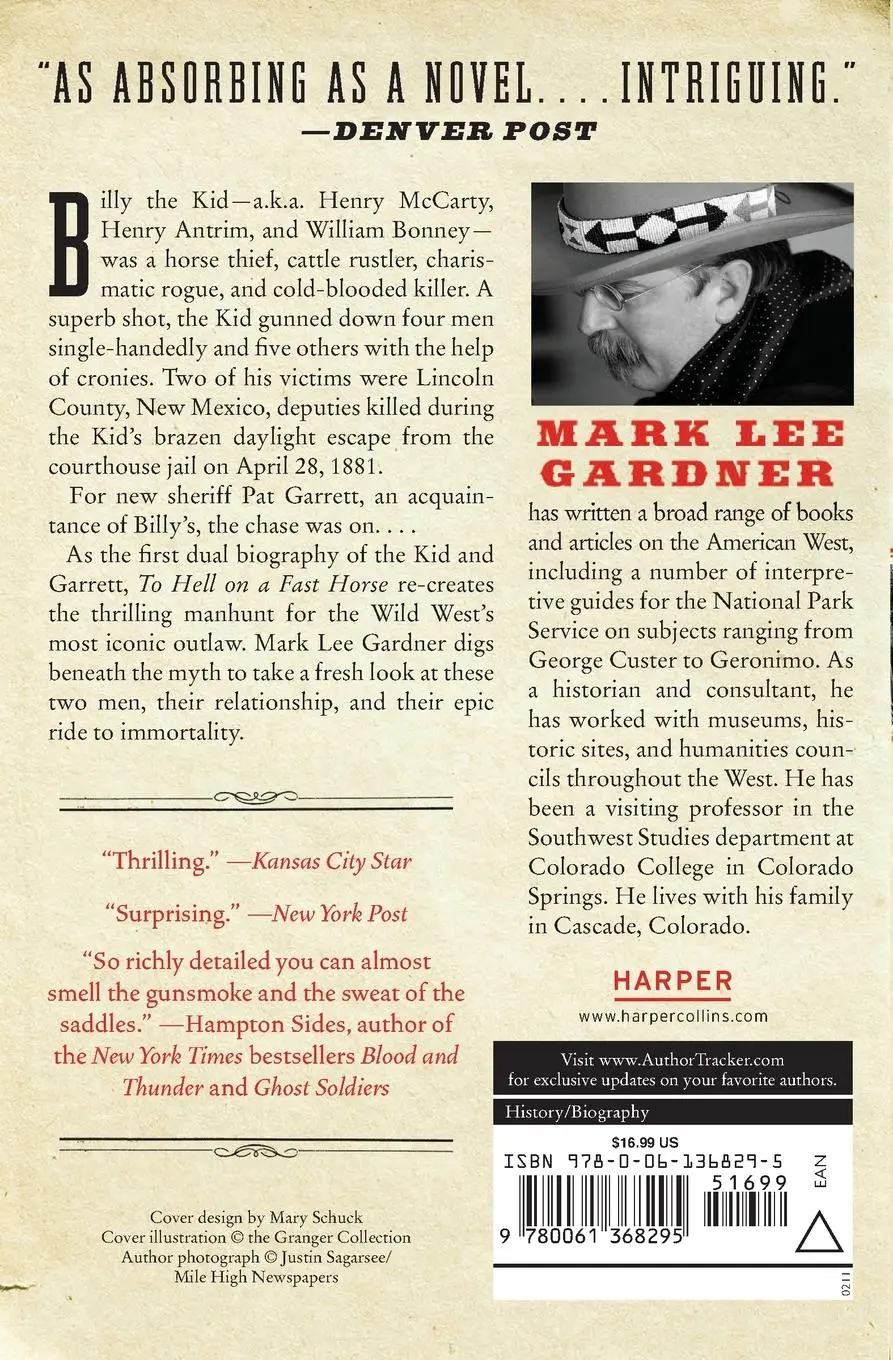 Rückseite: 9780061368295 | To Hell on a Fast Horse | Mark Lee Gardner | Taschenbuch | Englisch