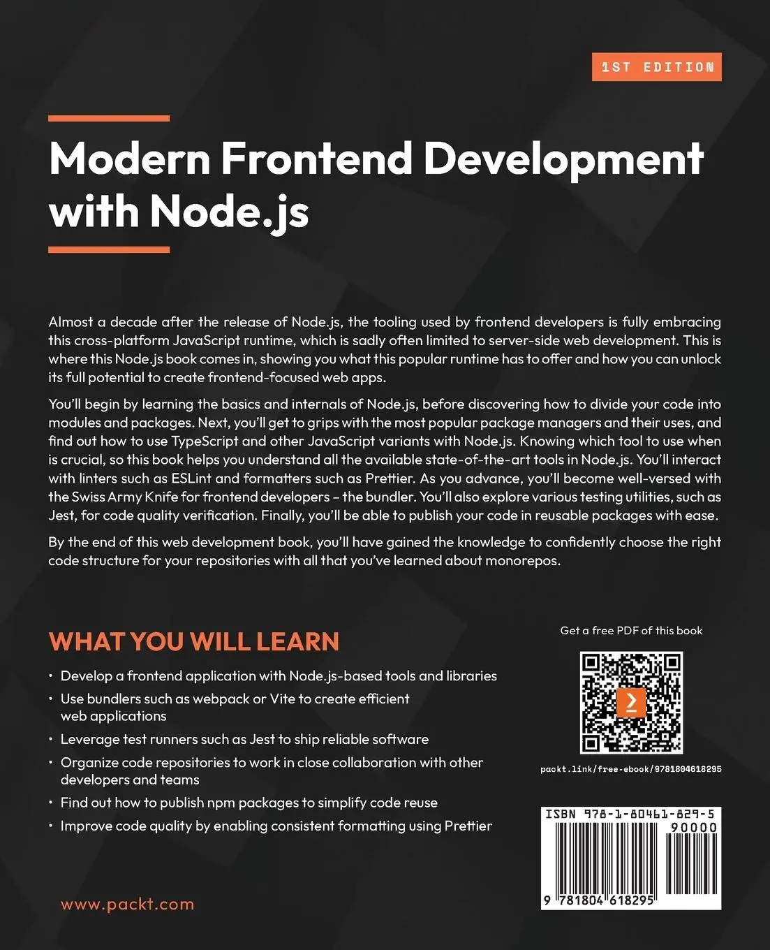 Rückseite: 9781804618295 | Modern Frontend Development with Node.js | Florian Rappl | Taschenbuch