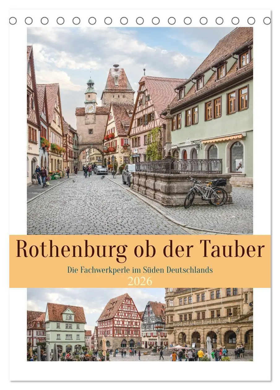 Cover: 9783516328295 | Rothenburg ob der Tauber (Tischkalender 2026 DIN A5 hoch), CALVENDO...
