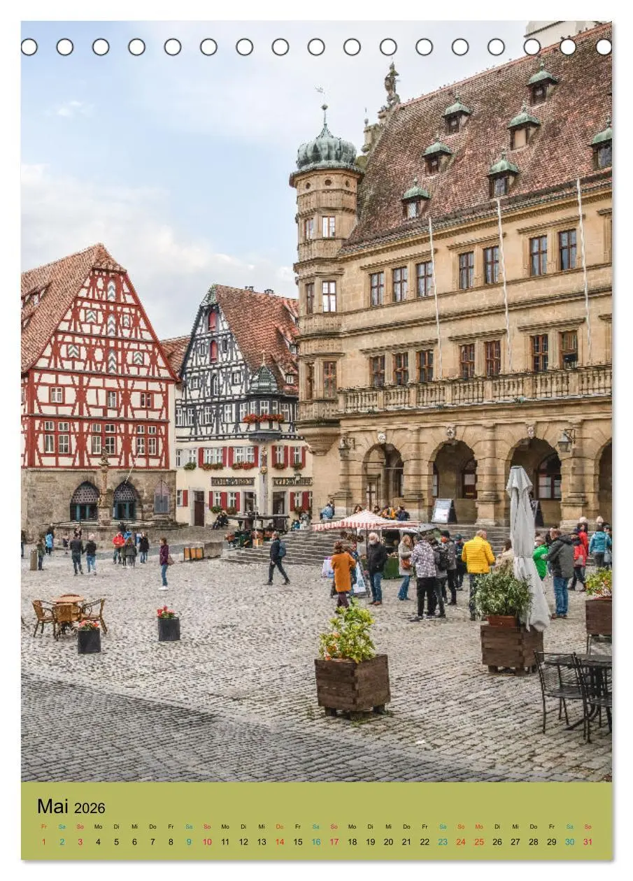Bild: 9783516328295 | Rothenburg ob der Tauber (Tischkalender 2026 DIN A5 hoch), CALVENDO...