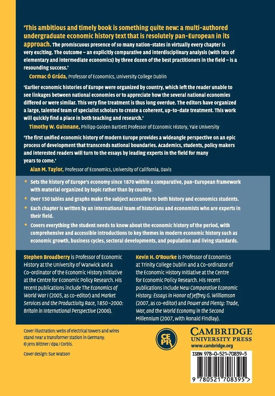 Rückseite: 9780521708395 | The Cambridge Economic History of Modern Europe | Broadberry (u. a.)