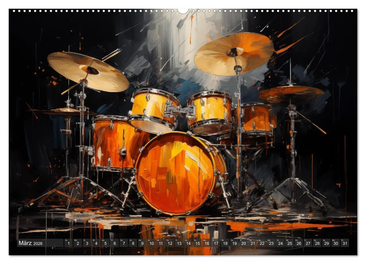 Bild: 9783457468395 | Taktvolle Kunst: Der bunte Schlagzeugkalender (Wandkalender 2026...