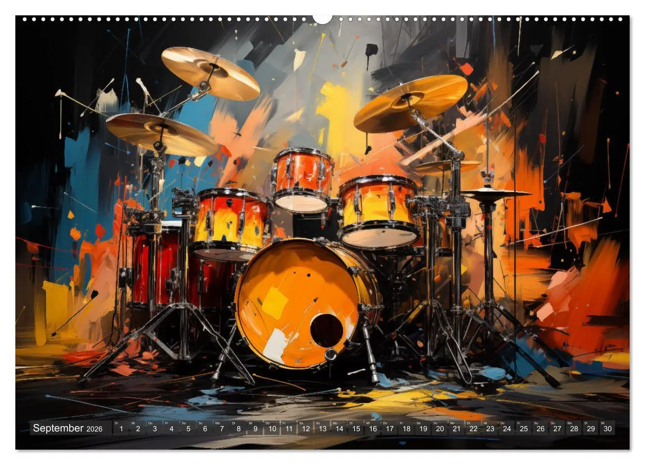 Bild: 9783457468395 | Taktvolle Kunst: Der bunte Schlagzeugkalender (Wandkalender 2026...