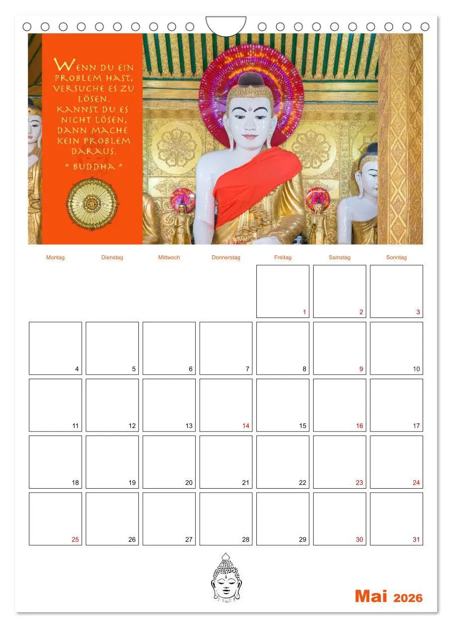 Bild: 9783516318395 | Buddhas Zitate und Weisheiten (Wandkalender 2026 DIN A4 hoch),...