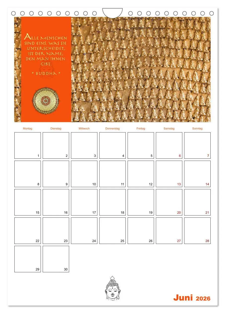 Bild: 9783516318395 | Buddhas Zitate und Weisheiten (Wandkalender 2026 DIN A4 hoch),...