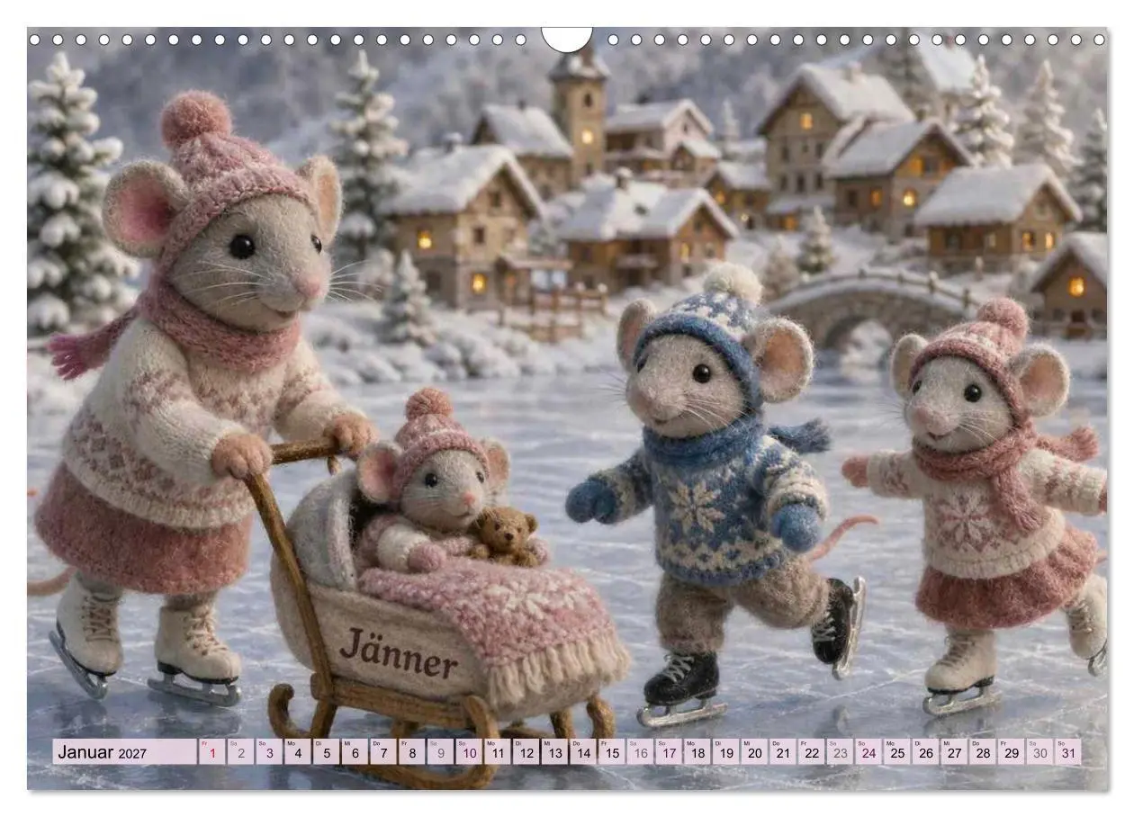 Bild: 9783569888395 | Mäusli Kalender (Wandkalender 2027 DIN A3 quer), CALVENDO...