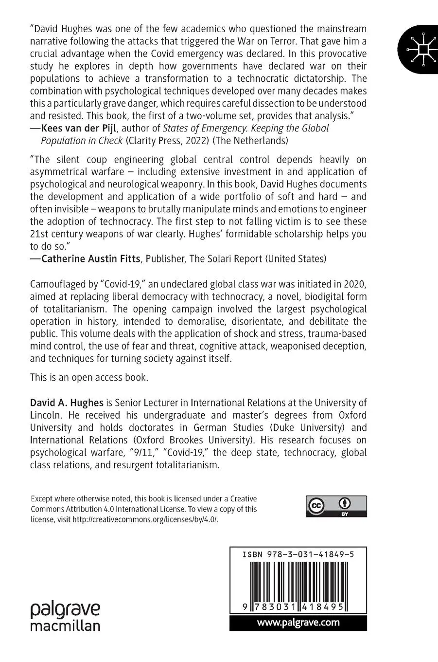 Rückseite: 9783031418495 | "Covid-19," Psychological Operations, and the War for Technocracy