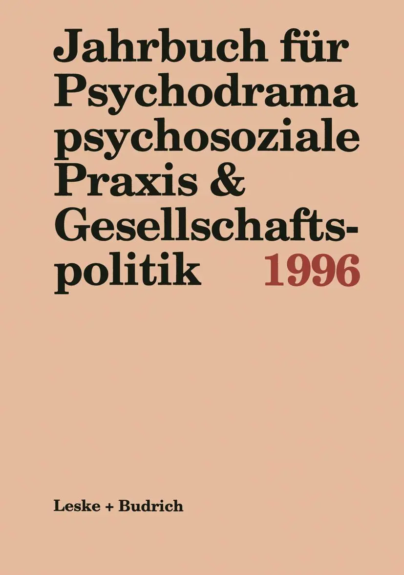 Cover: 9783322958495 | Jahrbuch für Psychodrama psychosoziale Praxis &amp;...