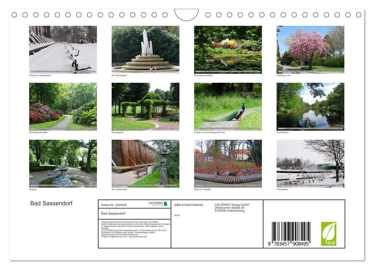 Bild: 9783457908495 | Bad Sassendorf (Wandkalender 2026 DIN A4 quer), CALVENDO...