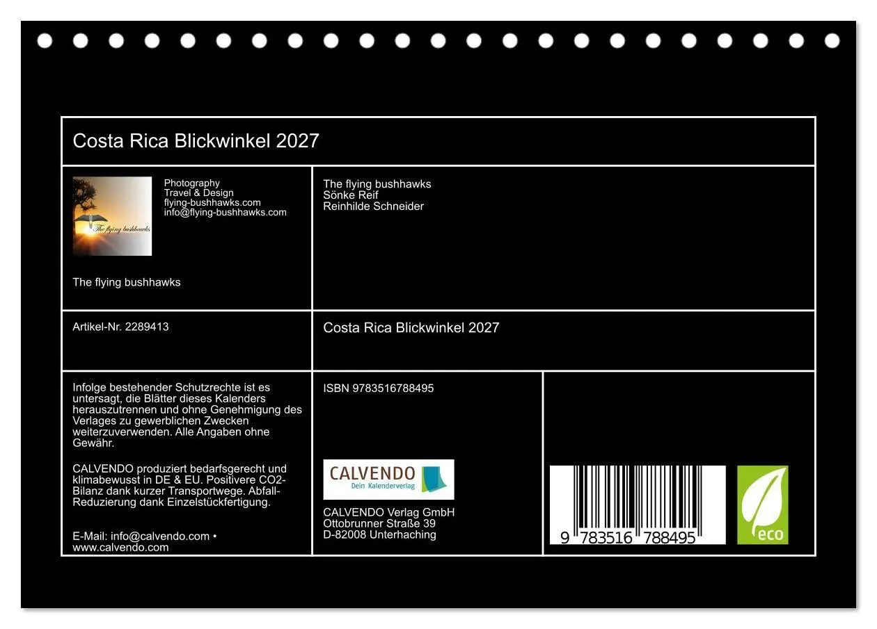 Bild: 9783516788495 | Costa Rica Blickwinkel 2027 (Tischkalender 2027 DIN A5 quer),...