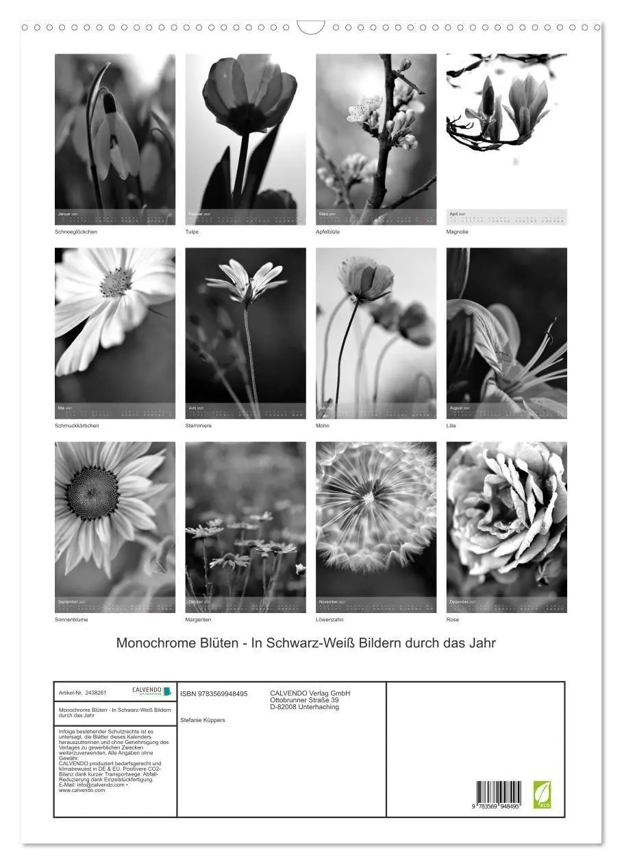 Bild: 9783569948495 | Monochrome Blüten - In Schwarz-Weiß Bildern durch das Jahr...