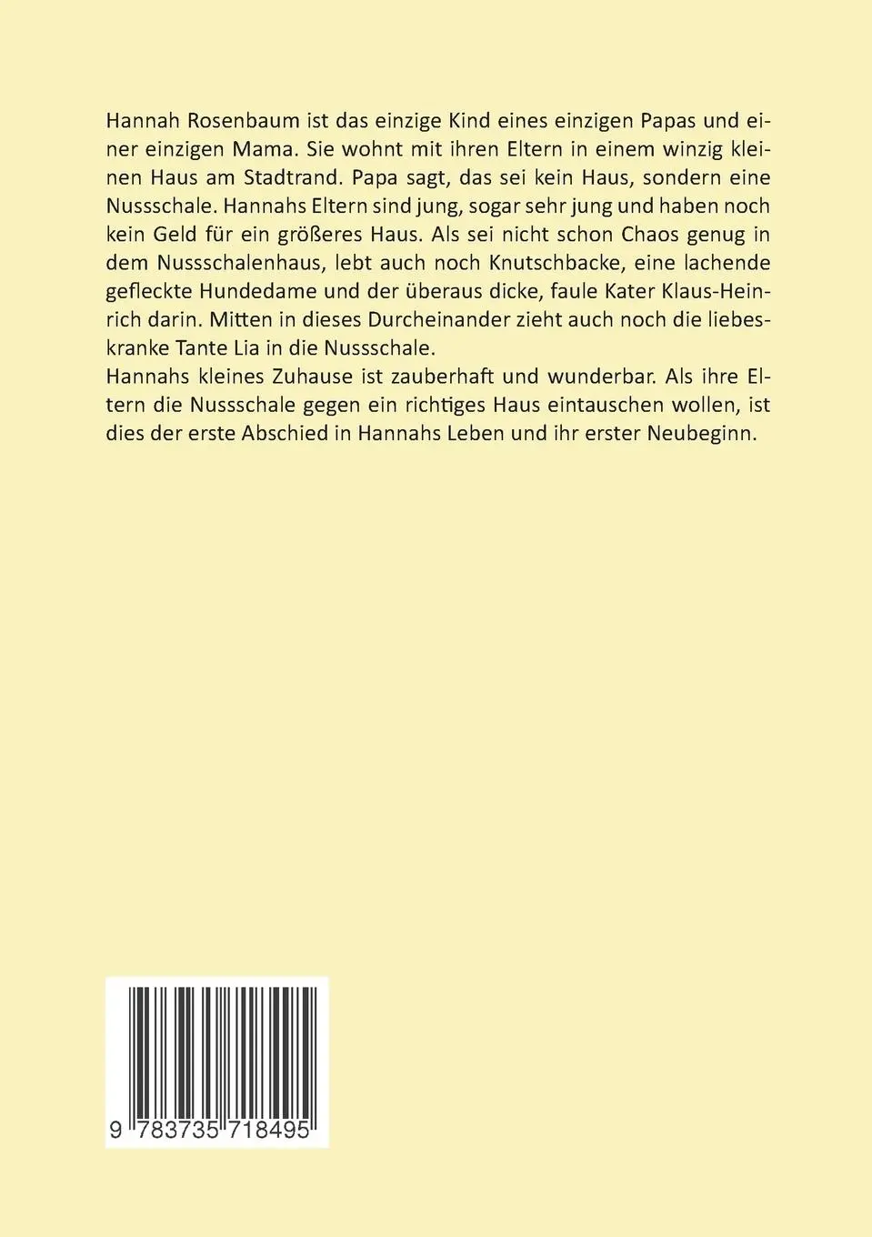 Rückseite: 9783735718495 | "Das Nussschalenkind" | Henriette Nestler | Taschenbuch | 48 S. | 2014