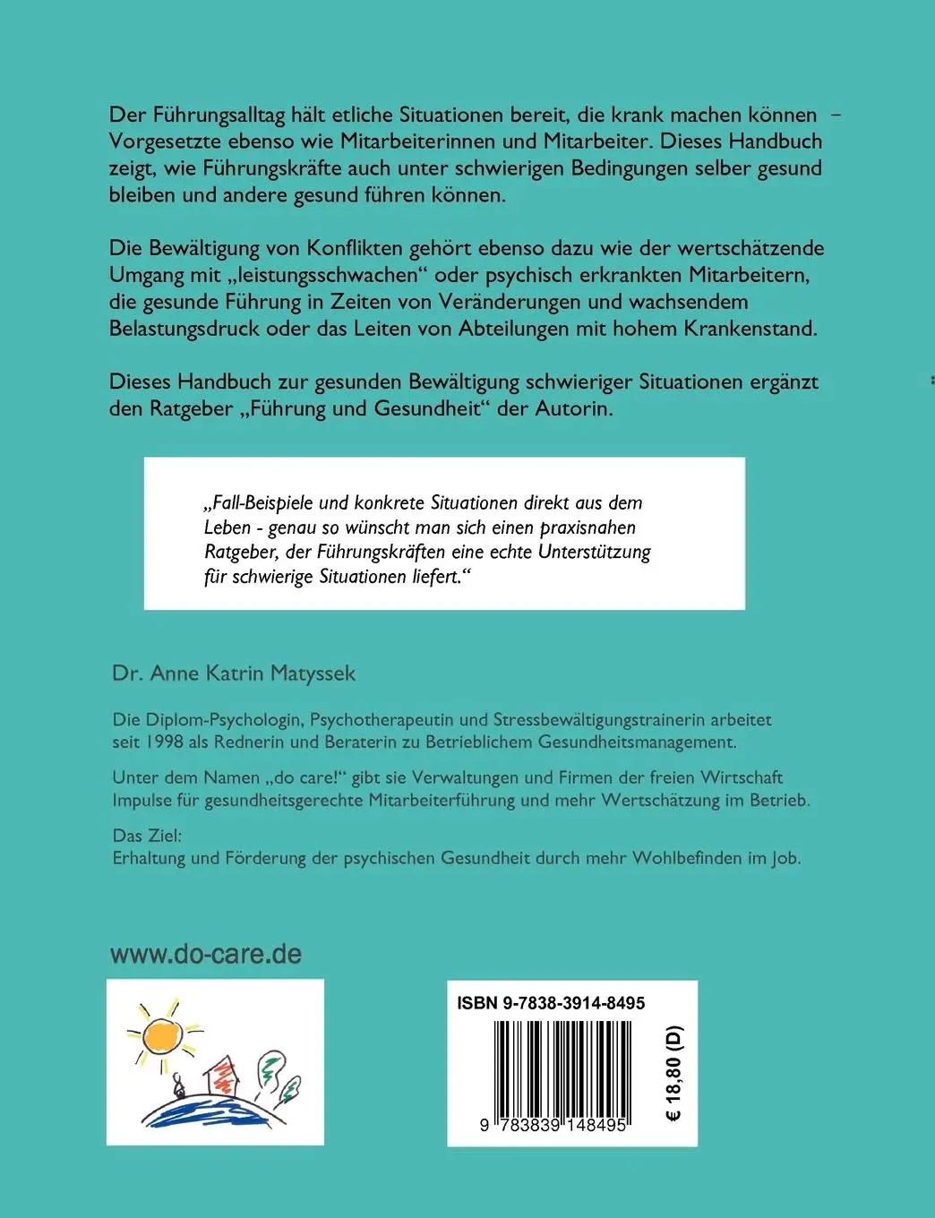 Rückseite: 9783839148495 | Gesund führen | Das Handbuch für schwierige Situationen | Matyssek