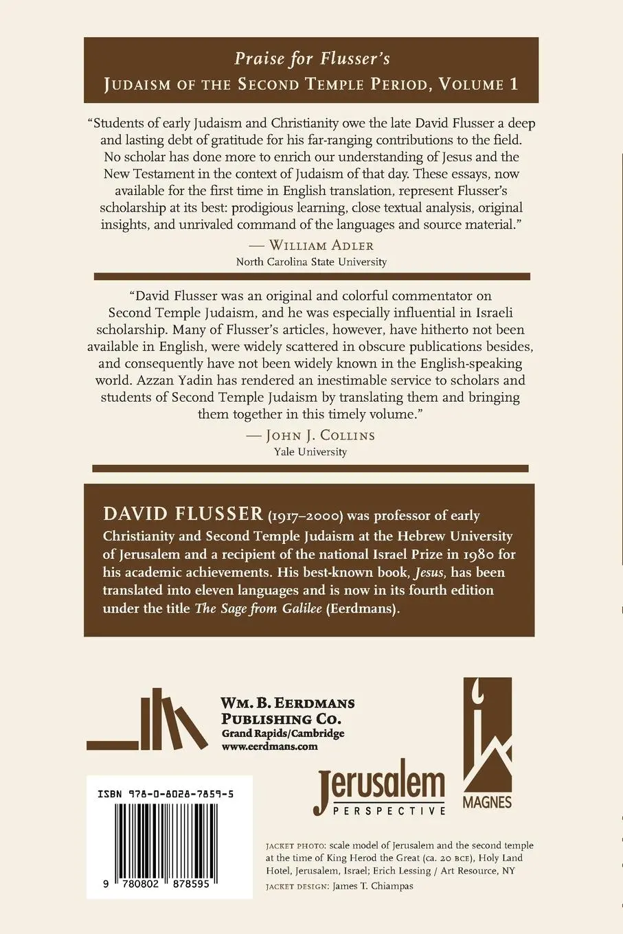 Rückseite: 9780802878595 | Judaism of the Second Temple Period, Volume 2 | David Flusser | Buch