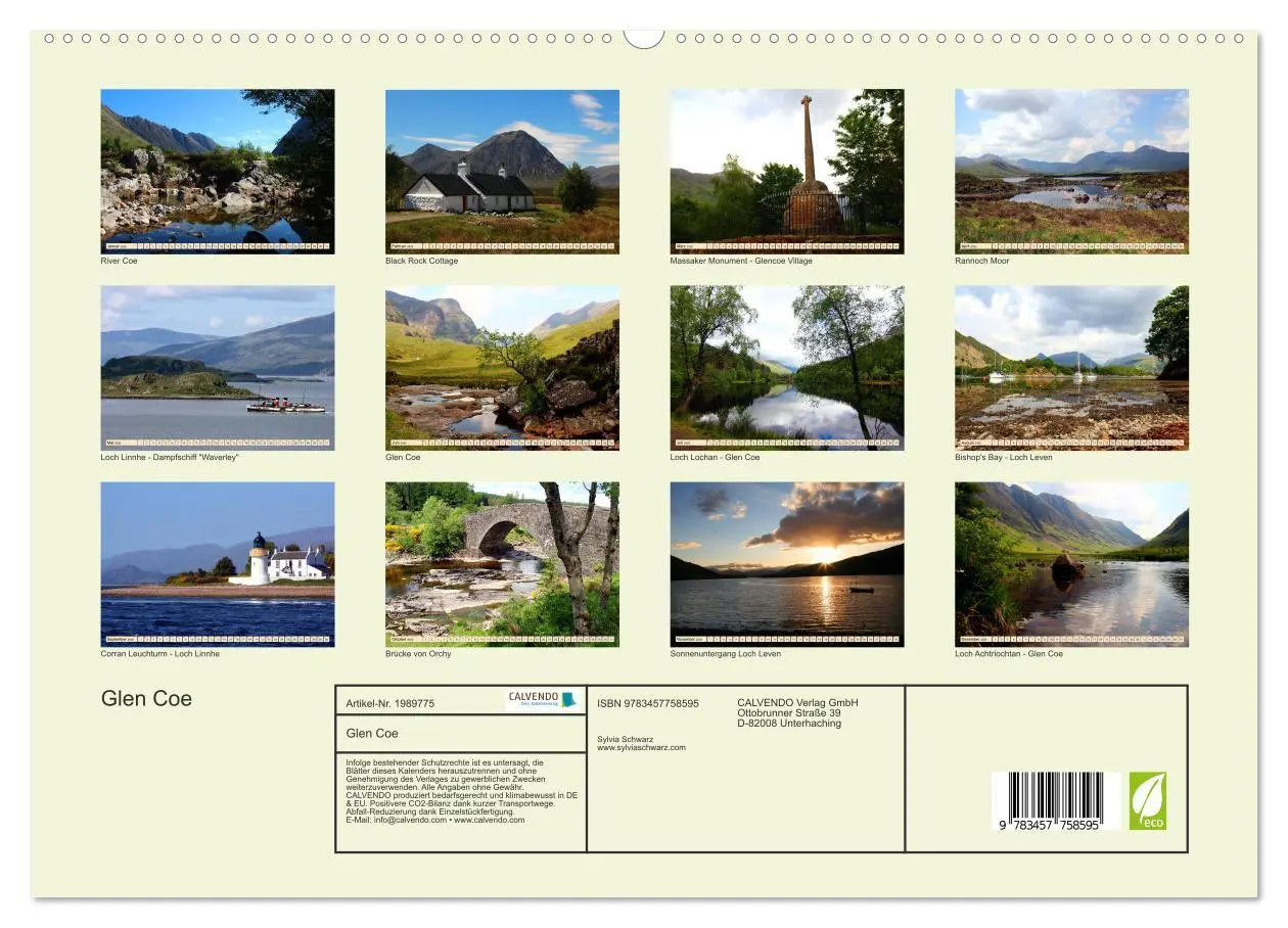 Bild: 9783457758595 | Glen Coe (hochwertiger Premium Wandkalender 2026 DIN A2 quer),...