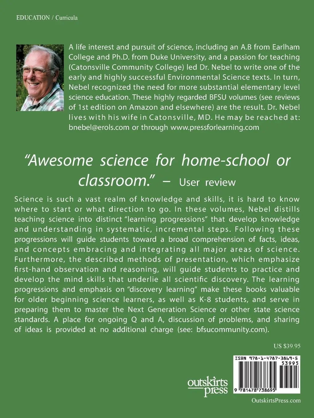 Rückseite: 9781478738695 | Building Foundations of Scientific Understanding | Bernard J. Nebel