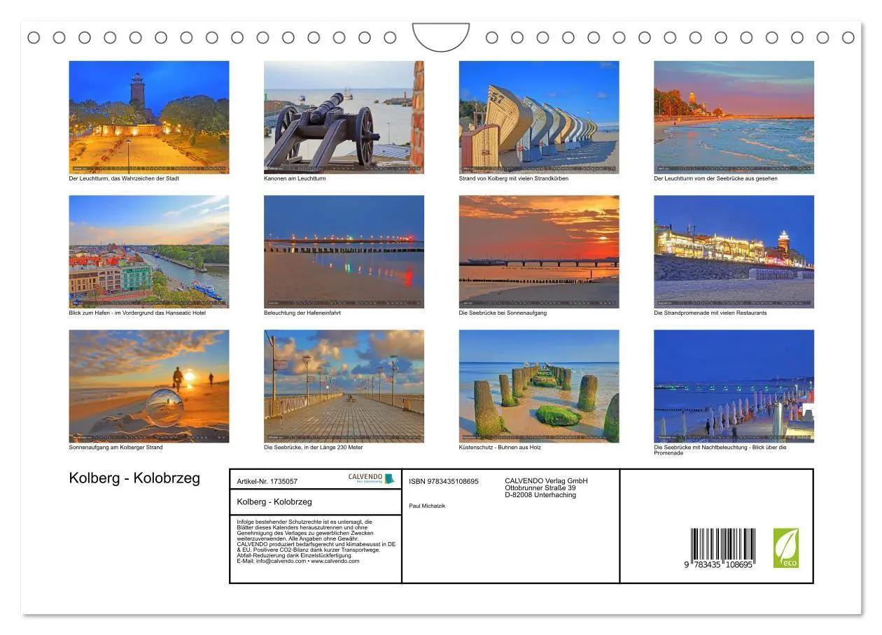 Bild: 9783435108695 | Kolberg - Kolobrzeg (Wandkalender 2025 DIN A4 quer), CALVENDO...