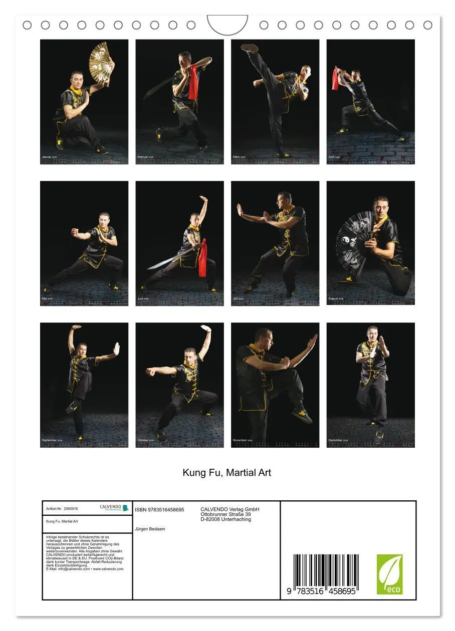 Bild: 9783516458695 | Kung Fu, Martial Art (Wandkalender 2026 DIN A4 hoch), CALVENDO...