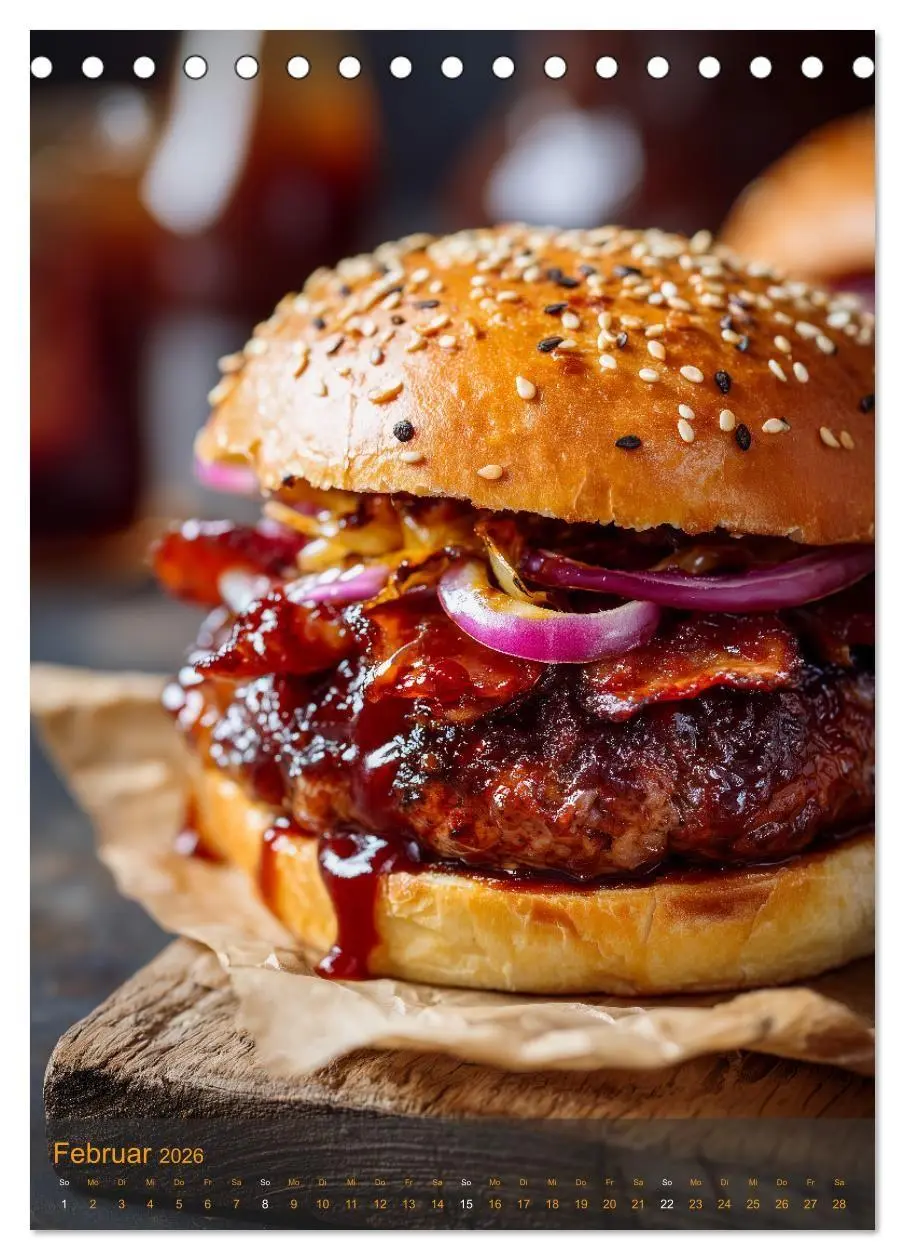Bild: 9783516698695 | Burger Kalender - Foodporn für echte Burgerfans (Tischkalender 2026...