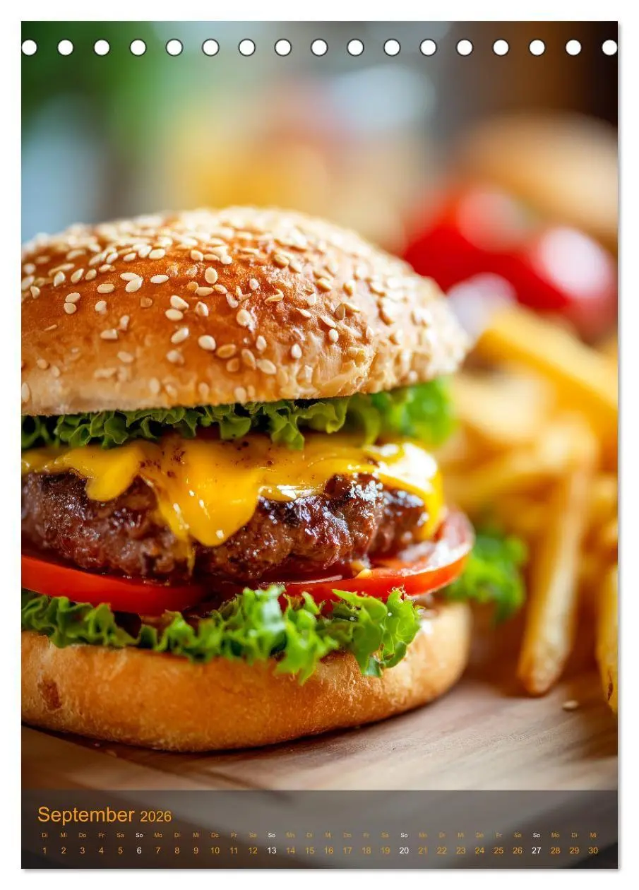 Bild: 9783516698695 | Burger Kalender - Foodporn für echte Burgerfans (Tischkalender 2026...