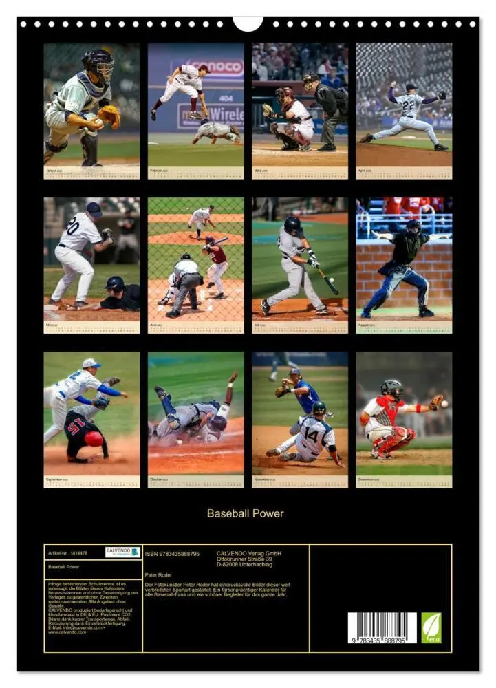 Bild: 9783435888795 | Baseball Power (Wandkalender 2025 DIN A3 hoch), CALVENDO...