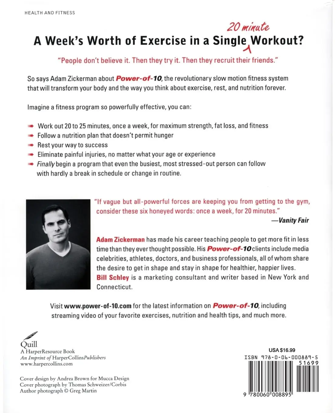 Rückseite: 9780060008895 | Power of 10 | Adam Zickerman | Taschenbuch | Englisch | 2003