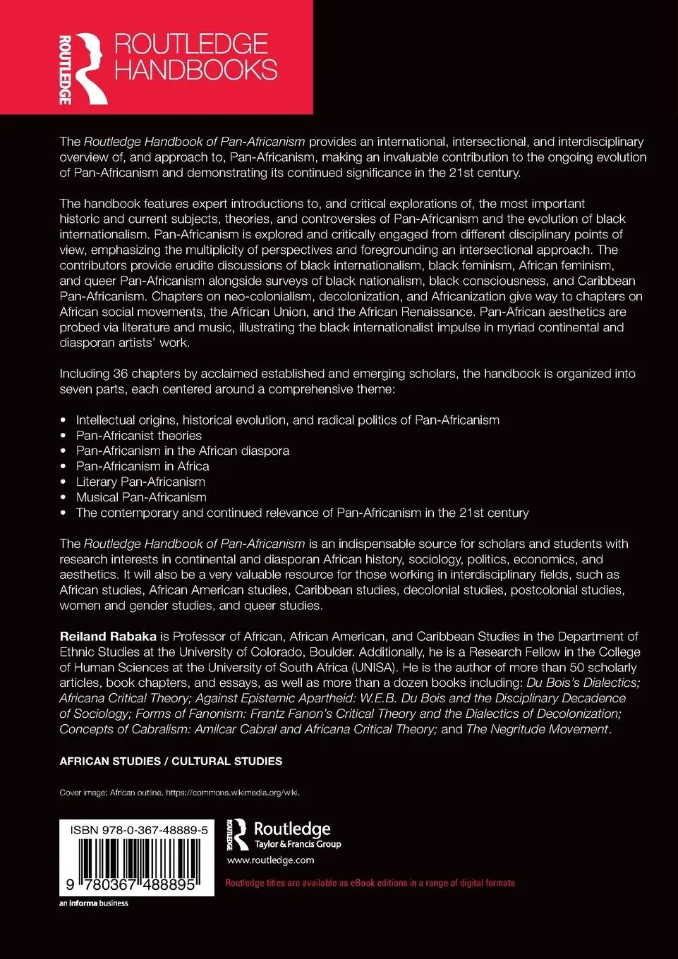 Rückseite: 9780367488895 | Routledge Handbook of Pan-Africanism | Reiland Rabaka | Taschenbuch