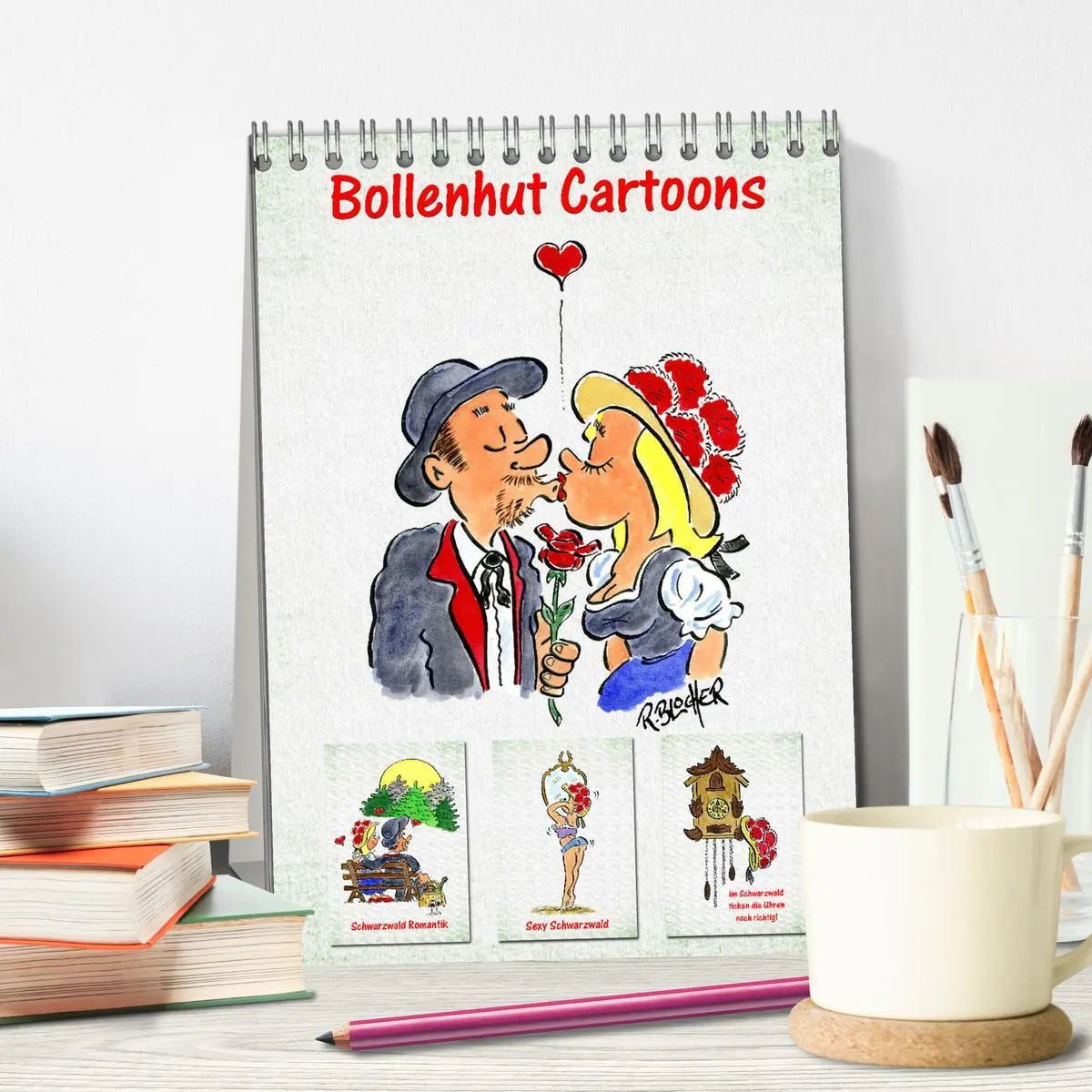 Bild: 9783516368895 | Bollenhut Cartoons (Tischkalender 2026 DIN A5 hoch), CALVENDO...