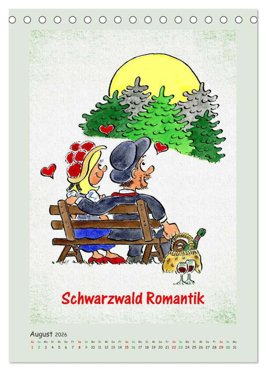 Bild: 9783516368895 | Bollenhut Cartoons (Tischkalender 2026 DIN A5 hoch), CALVENDO...