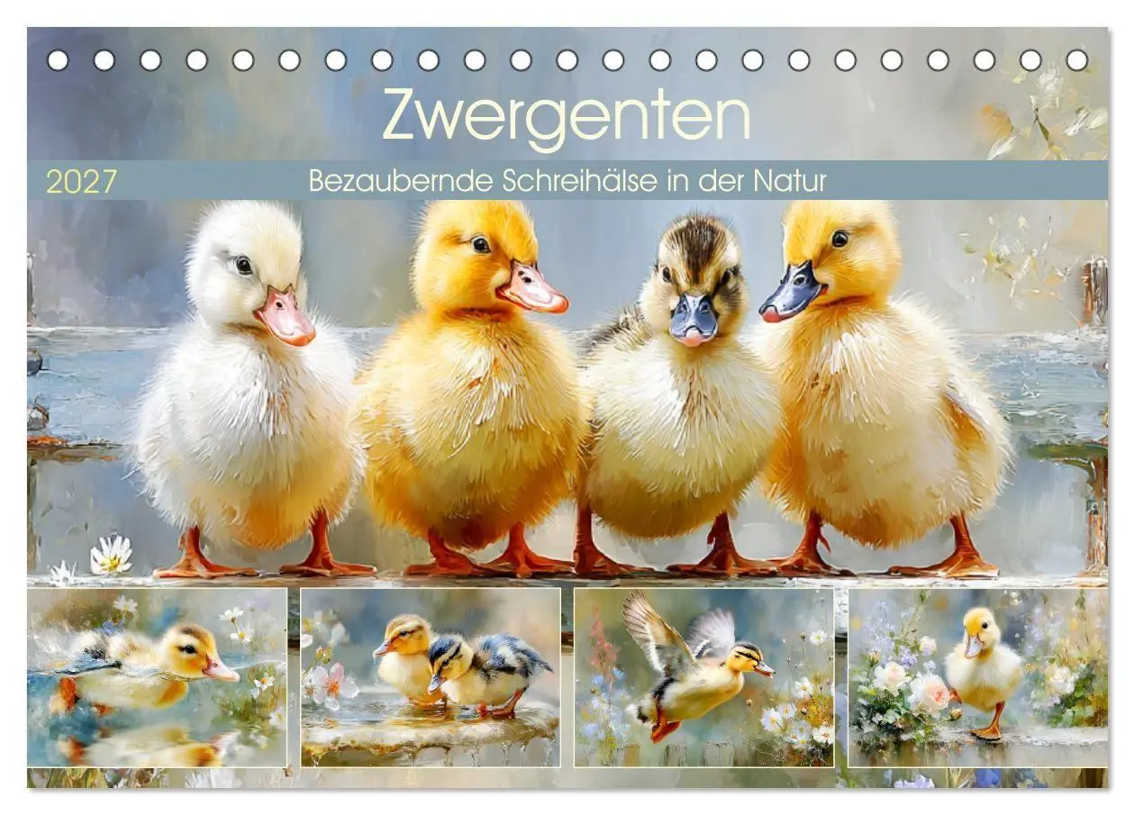 Cover: 9783516818895 | Zwergenten. Bezaubernde Schreihälse in der Natur (Tischkalender...