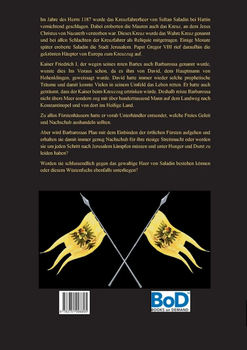 Rückseite: 9783751998895 | Hohenklingen mit Barbarossa auf Kreuzzug | Edgar Brändli | Taschenbuch