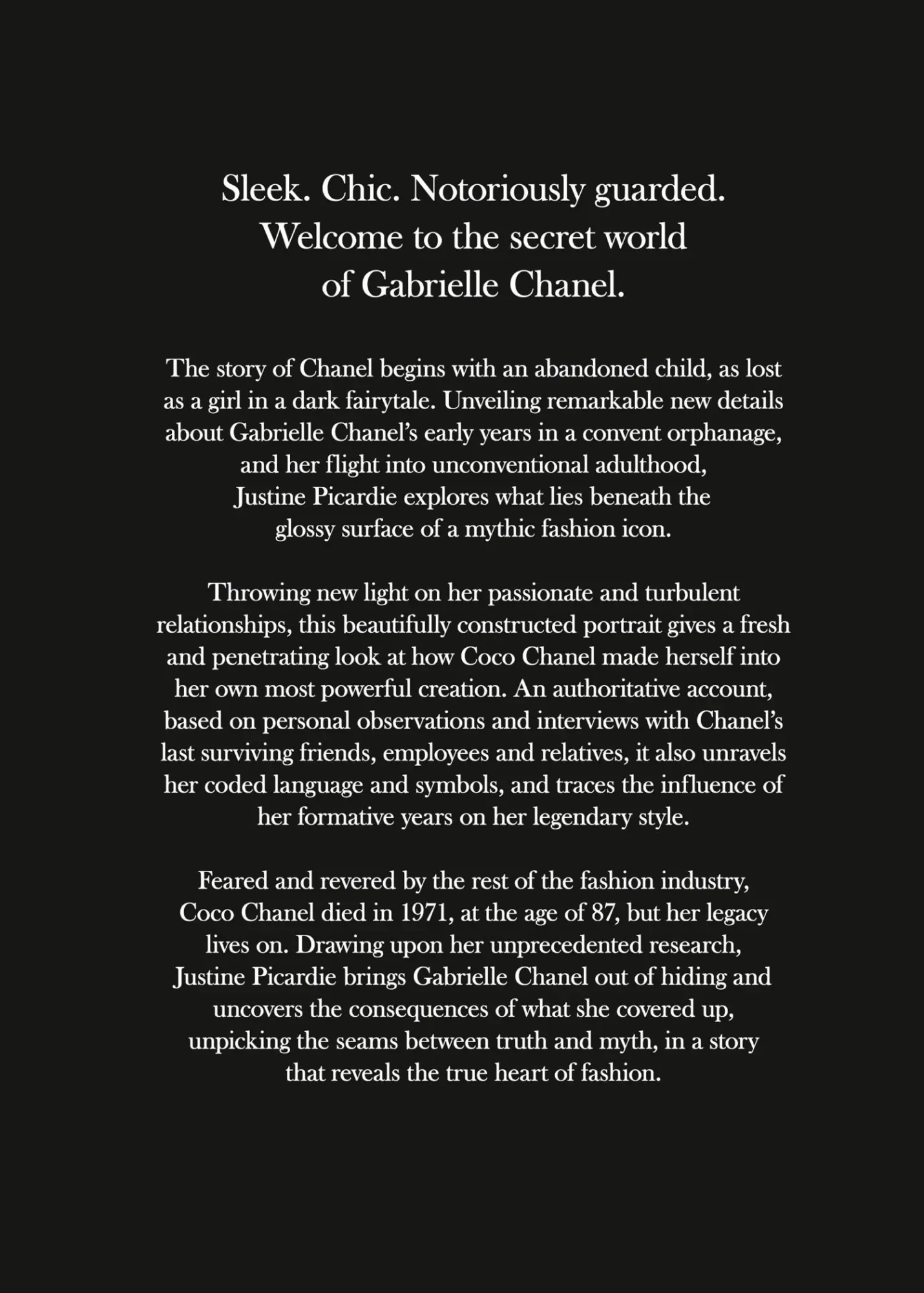 Bild: 9780007318995 | Coco Chanel | The Legend and the Life | Justine Picardie | Taschenbuch