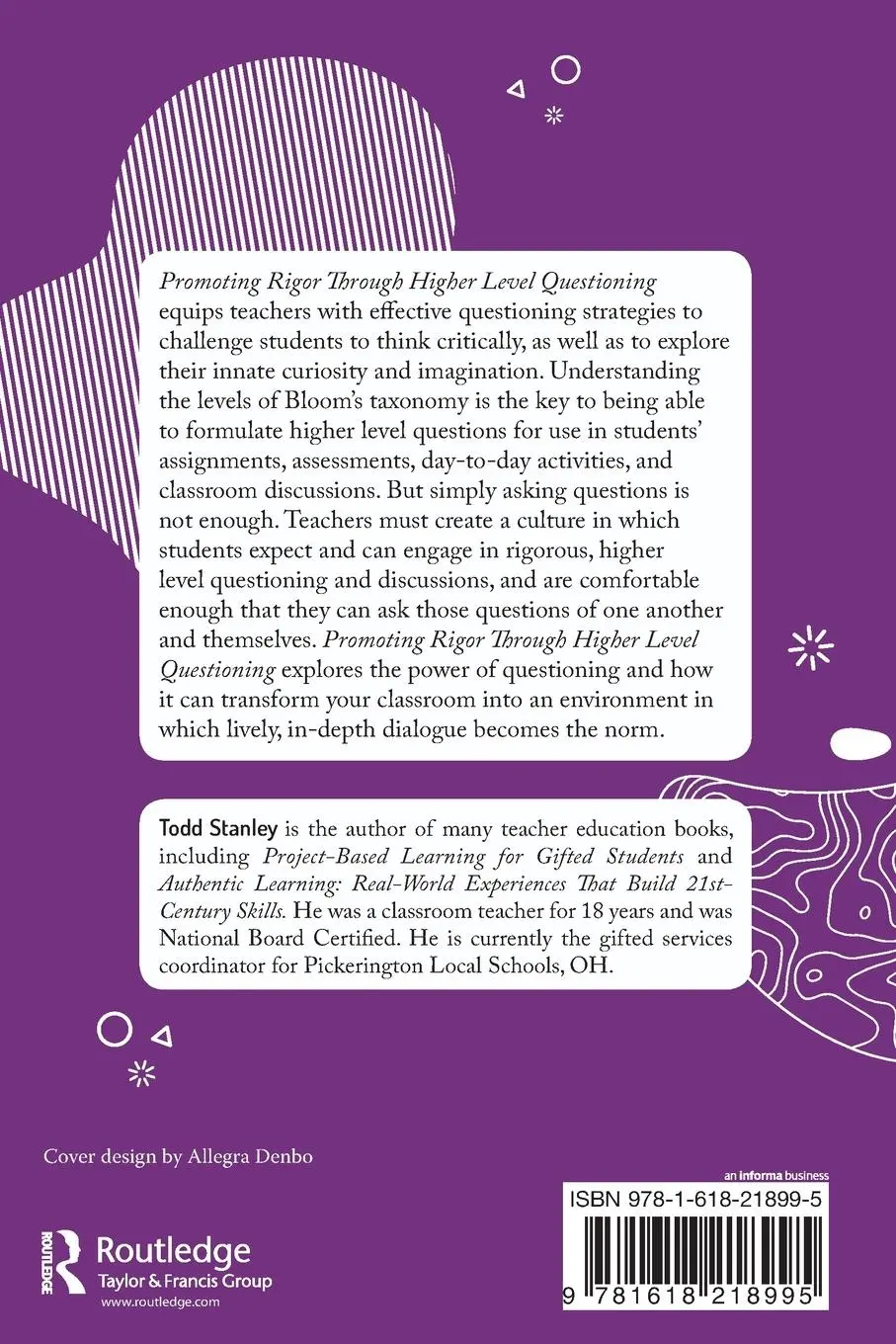 Rückseite: 9781618218995 | Promoting Rigor Through Higher Level Questioning | Todd Stanley | Buch