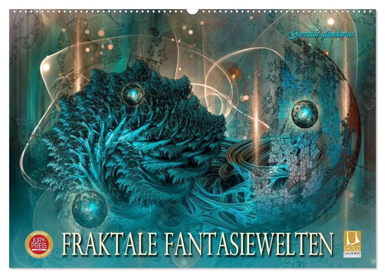 Cover: 9783457578995 | Fraktale Fantasiewelten (Wandkalender 2026 DIN A2 quer), CALVENDO...