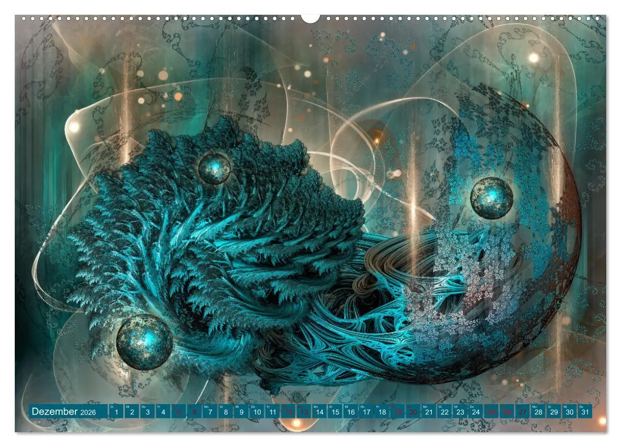 Bild: 9783457578995 | Fraktale Fantasiewelten (Wandkalender 2026 DIN A2 quer), CALVENDO...