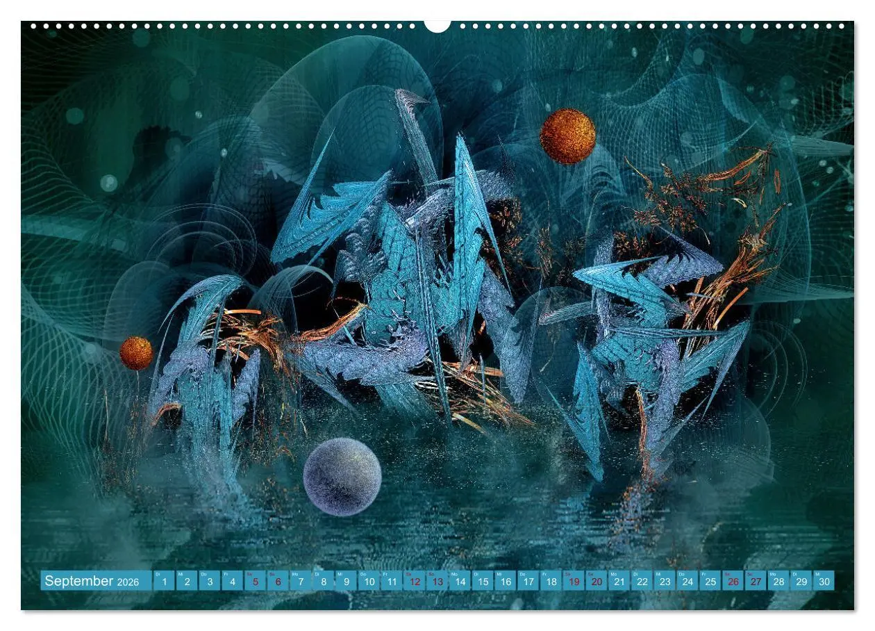 Bild: 9783457578995 | Fraktale Fantasiewelten (Wandkalender 2026 DIN A2 quer), CALVENDO...