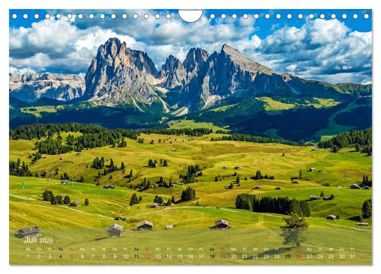 Bild: 9783457779095 | Dolomiten - Bezaubernde Giganten (Wandkalender 2026 DIN A4 quer),...