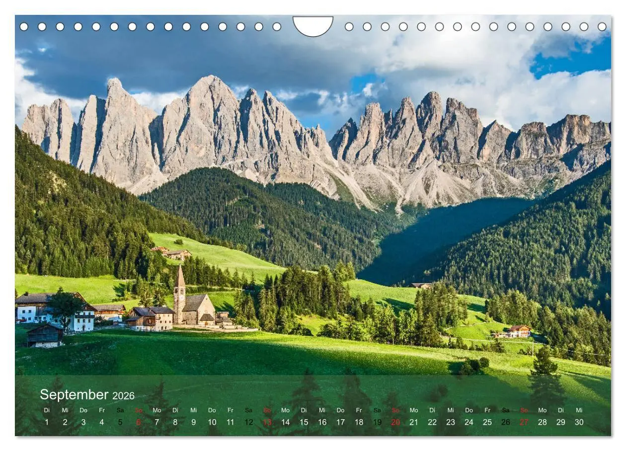 Bild: 9783457779095 | Dolomiten - Bezaubernde Giganten (Wandkalender 2026 DIN A4 quer),...