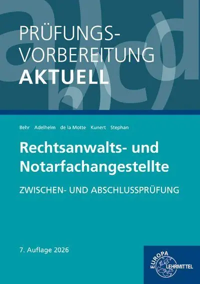 Cover: 9783758599095 | Prüfungsvorbereitung aktuell - Rechtsanwalts- und Notarfachangestellte