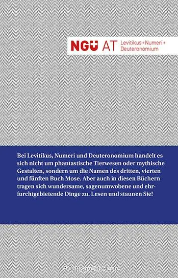 Cover: 9783765599095 | NGÜ AT: Levitikus + Numeri + Deuteronomium | Neue Genfer Übersetzung