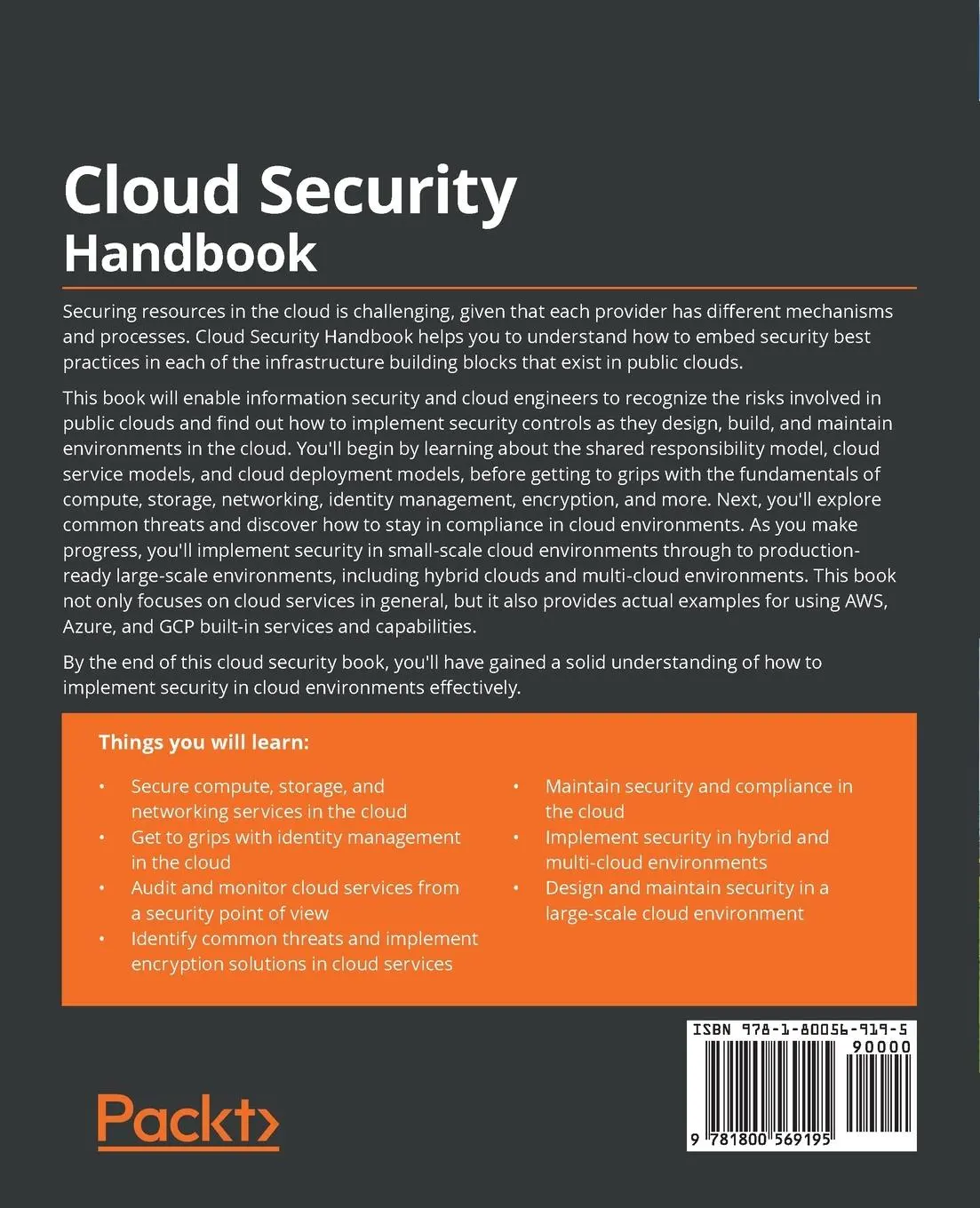 Rückseite: 9781800569195 | Cloud Security Handbook | Eyal Estrin (u. a.) | Taschenbuch | Englisch
