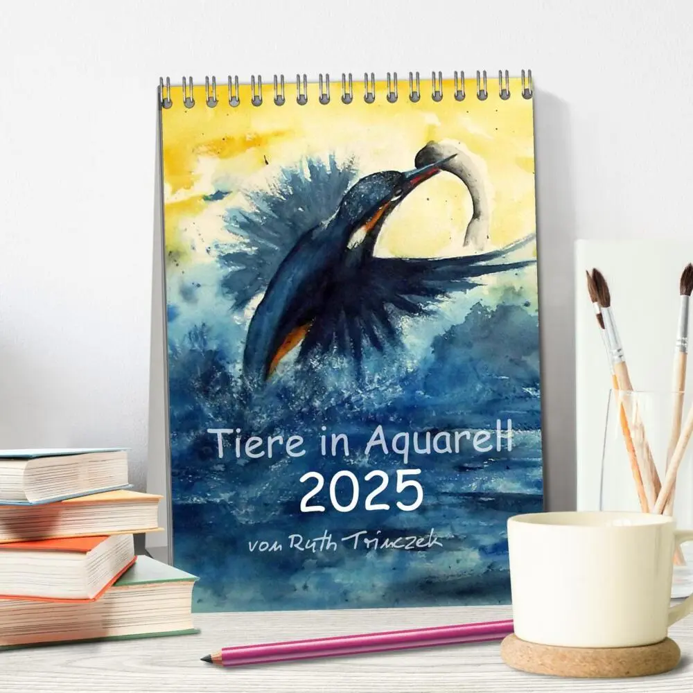 Bild: 9783435989195 | Tiere in Aquarell 2025 - von Ruth Trinczek (Tischkalender 2025 DIN...