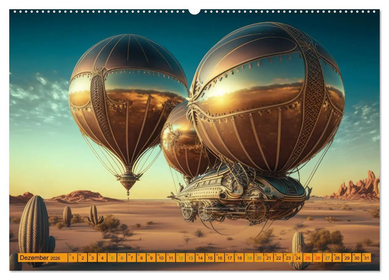 Bild: 9783457529195 | Steampunk Retro Romantik (Wandkalender 2026 DIN A2 quer), CALVENDO...