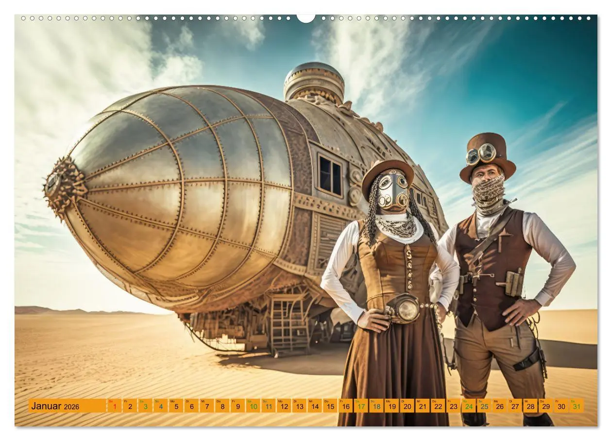 Bild: 9783457529195 | Steampunk Retro Romantik (Wandkalender 2026 DIN A2 quer), CALVENDO...
